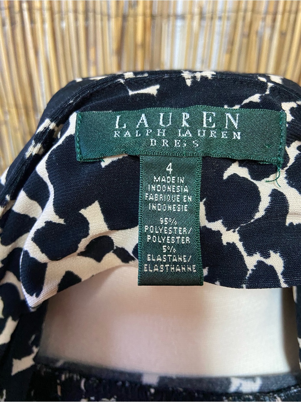 Lauren Ralph Lauren Ruched Animal Print Sheath Dress Size 4 - Picture 4 of 11
